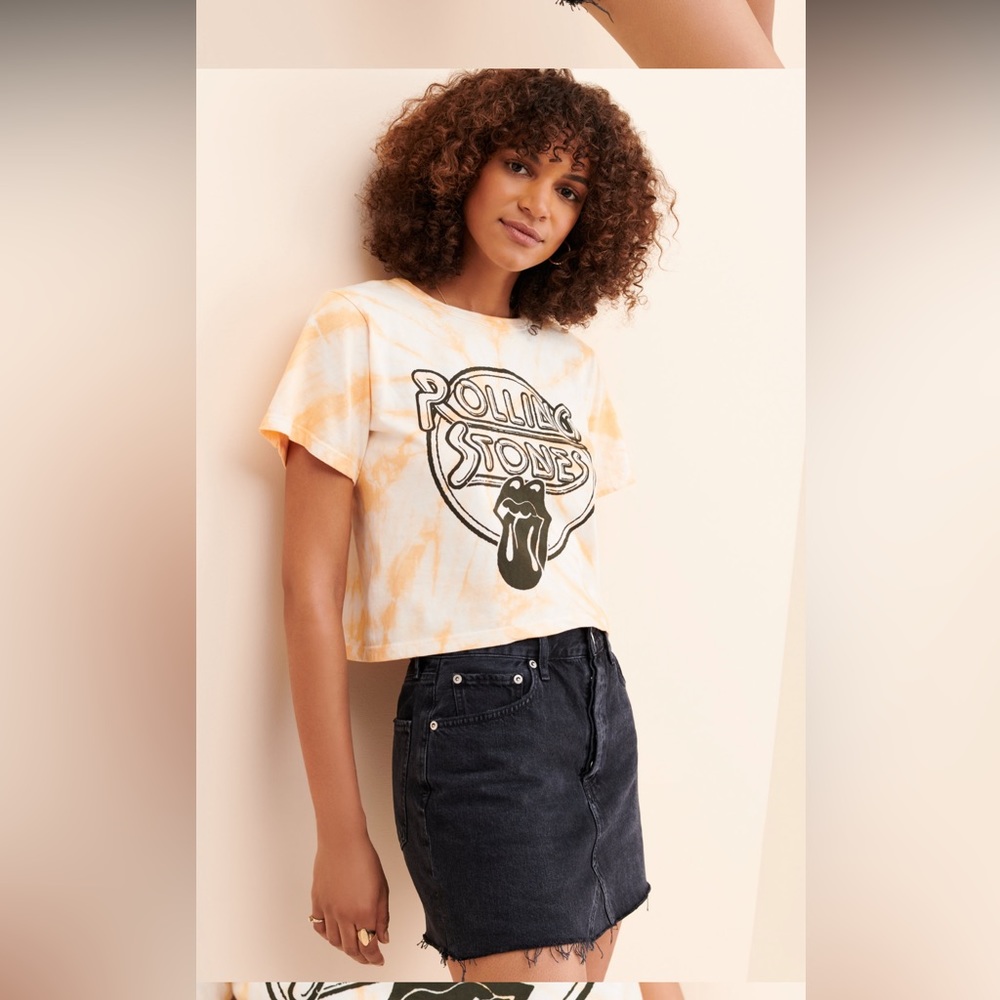 Agolde Gia Denim black skirt